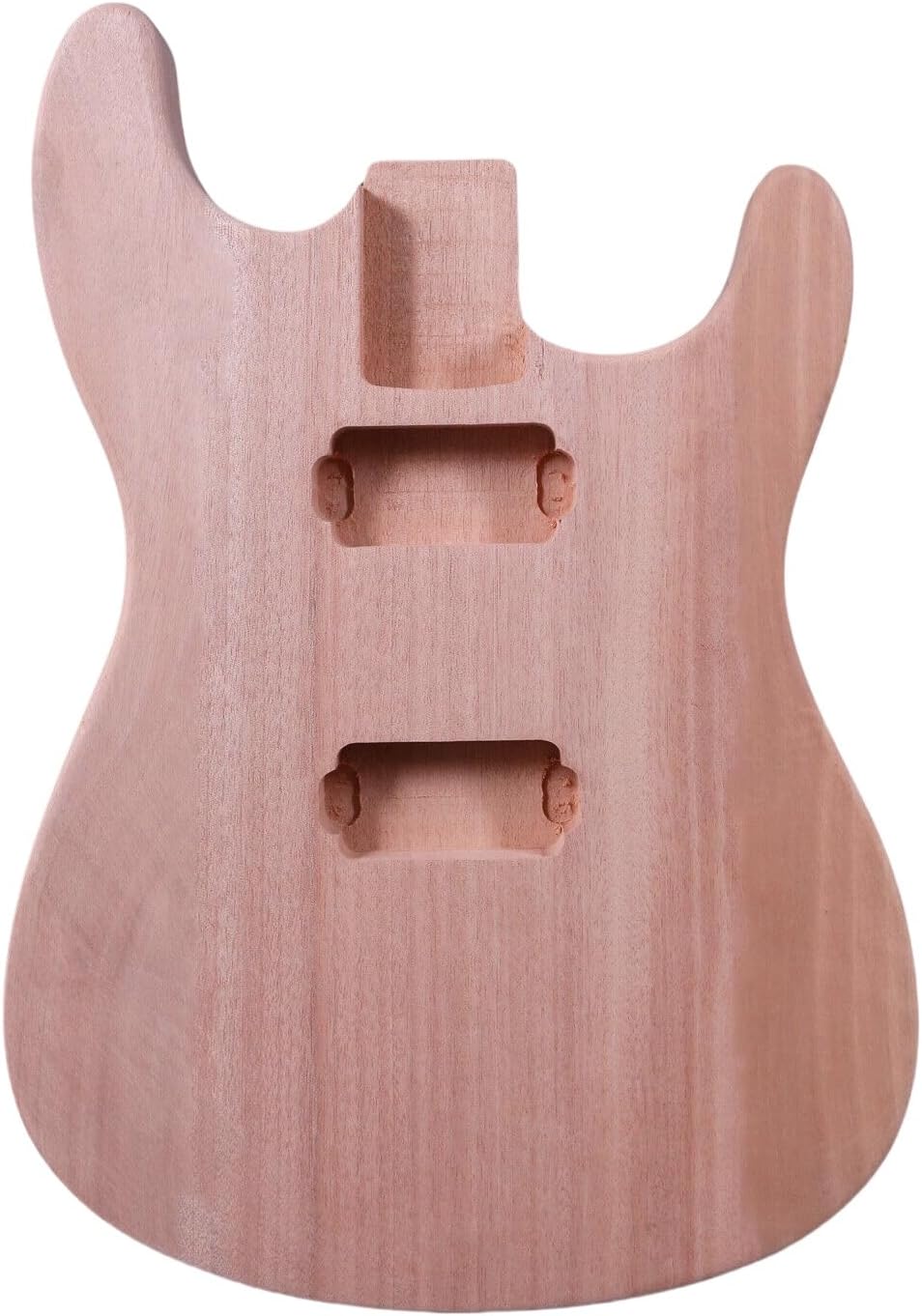 Yinfente Electric Guitar Body Mahogany Wood HH Pickups Unfinished for Guitar Building Replacement Guitar Body
