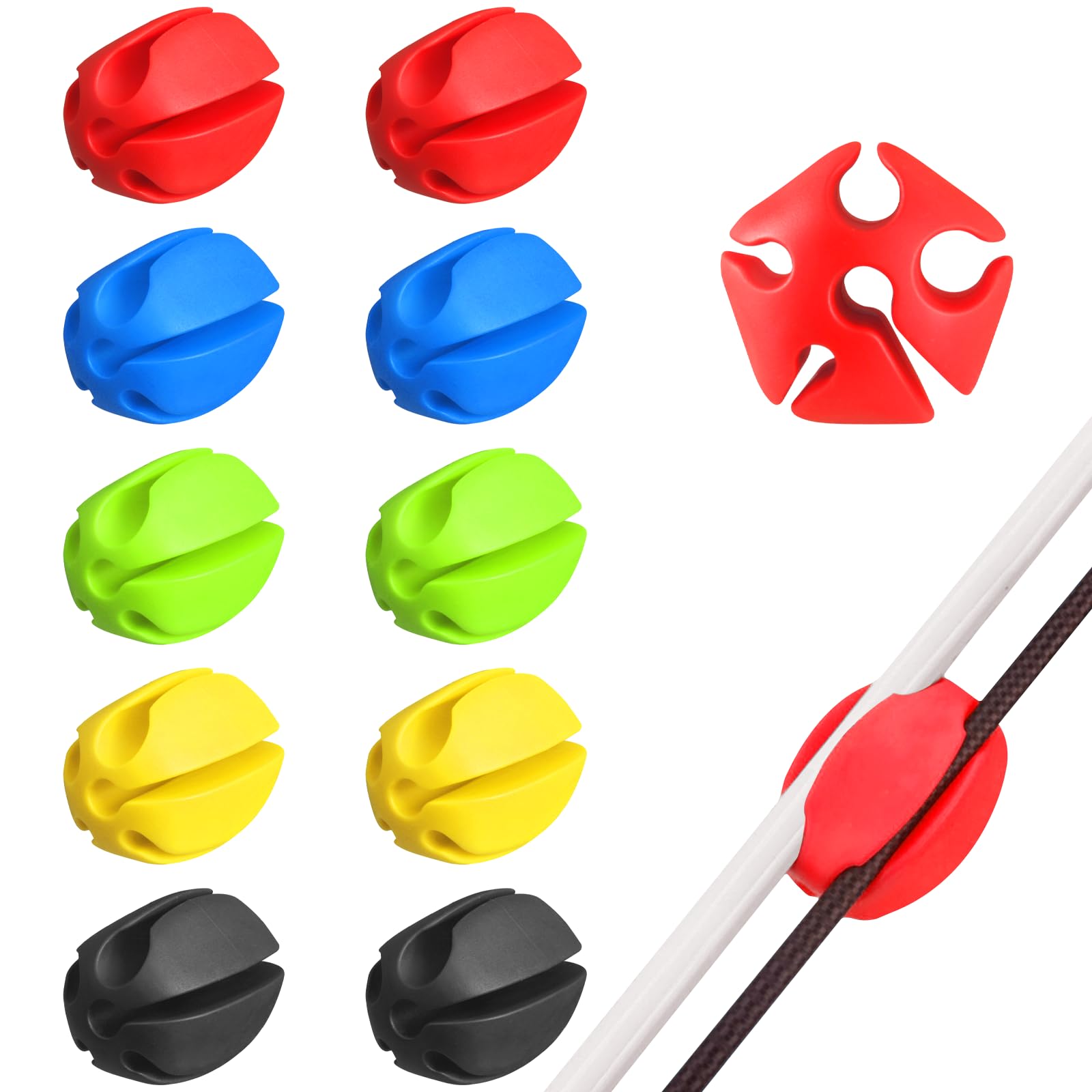 10 Pcs Silicone Fishing Rod Holder Straps Portable Fishing Rod Fixing Ball Comes with Fly Fishing Accessories for Fishing Enthusiasts(Polychromatic)