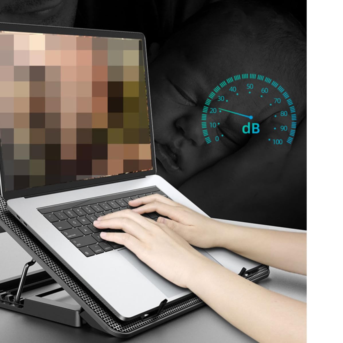 Supporto di Raffreddamento per Laptop, Regolabile, per Portatili