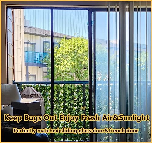 Magnetic Sliding Screen Door - Fit 72x96inch - Mesh Keeps Bugs Out by Elytsemoh - Used condition - Image 4