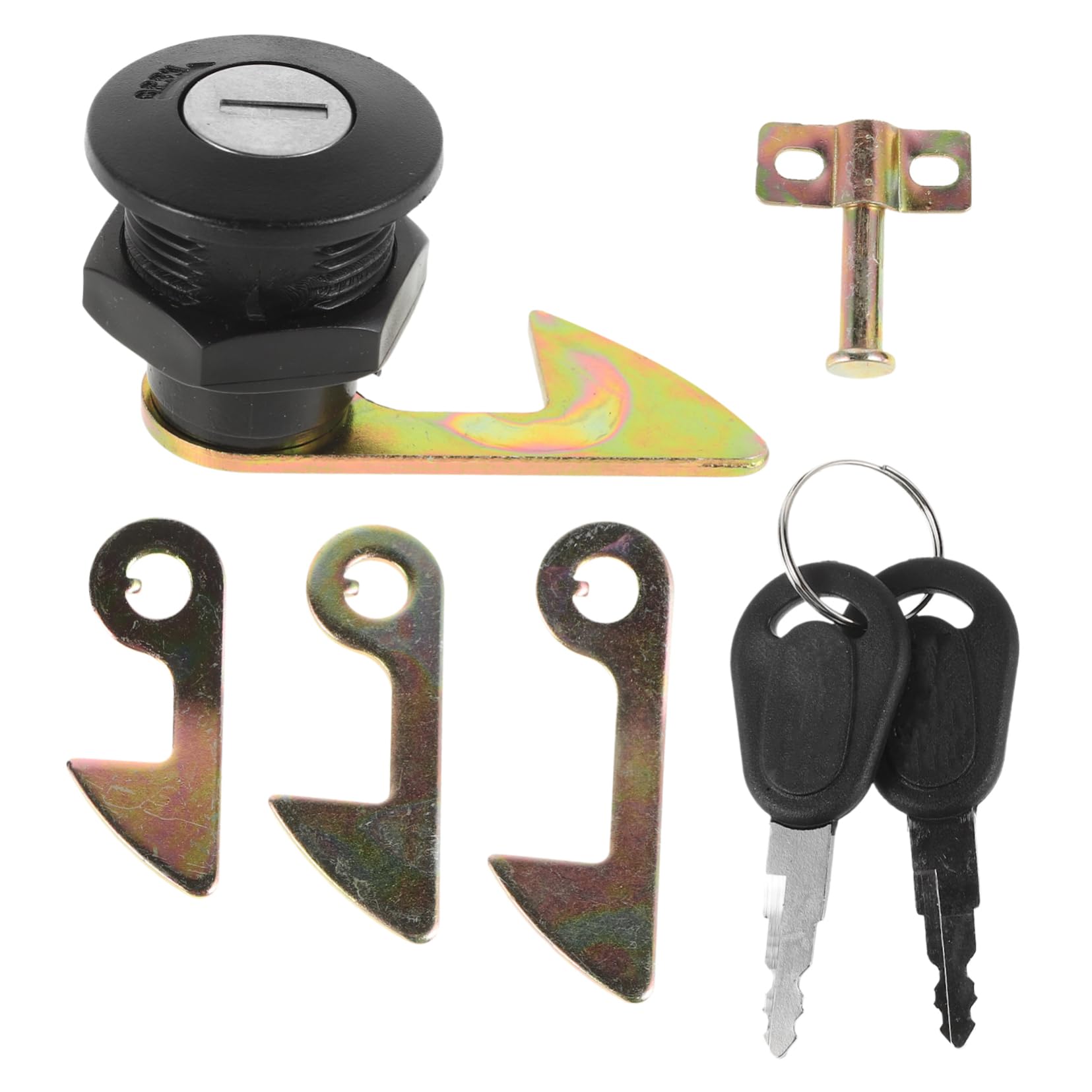 VINTORKY 1 Set Motorcycle Rear Luggage Trunk Lock with Hooks Heavy Duty Theft Electric Motorcycle Lock for Secure Storage and Easy Installation