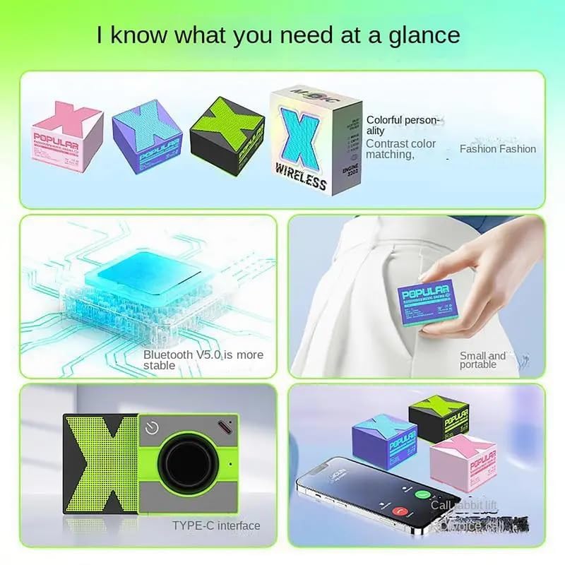 SHRI MODESHWARI ENTERPRISE X1 Mini Bluetooth Speaker with Loud Portable Speaker & Rich Bass Perfect 360° Surround Small Speaker for Sower, Room, Bike, Car(Multicolor)(Pack of 1) - Image 7