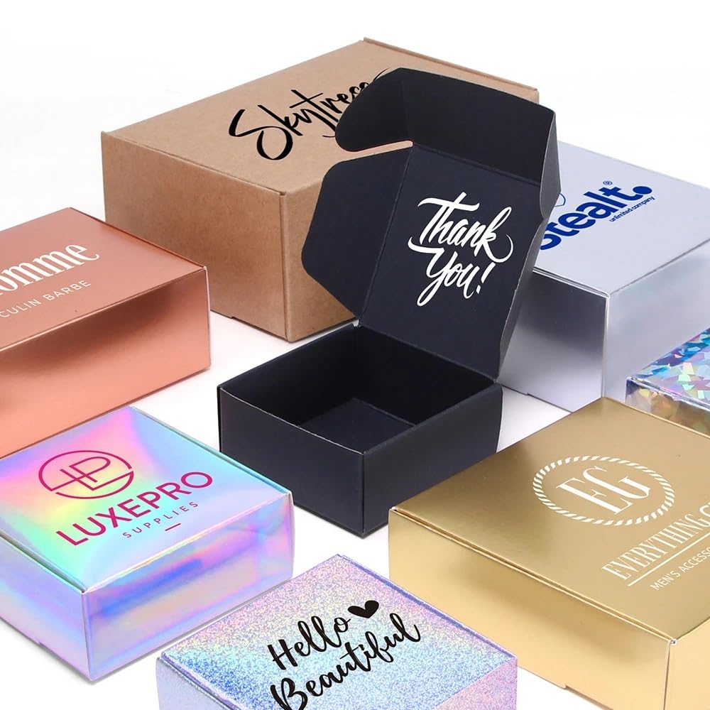 Kraft Geschenkboxen 20 Stück/Kraftkarton Schwarz Weiß Verpackungskarton Festival Party Geschenkbox Seifenkarton (Color : Black, Size : 20PCS_10X10X3CM)