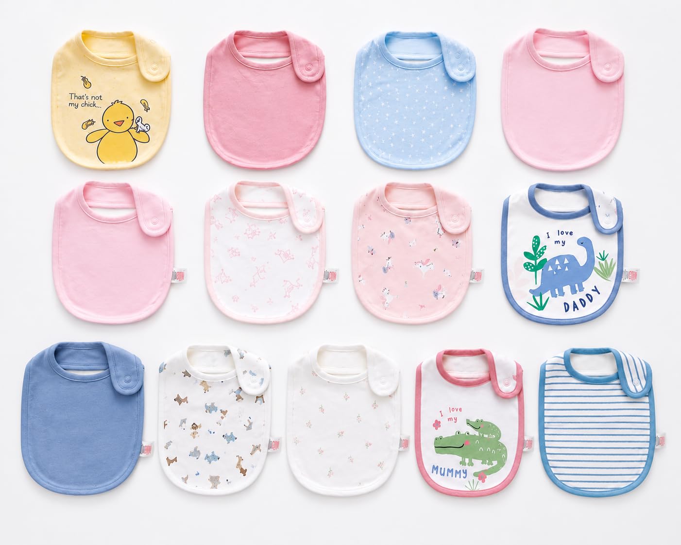 DAADUN Waterproof Spill Resistant Bibs, Baby Apron With Bib, Baby Bibs For 6 to 12 Months, Fastdry Bibs, Soft Cotton Bib