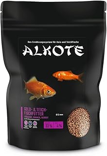 AL-KO-TE, 3-Jahreszeitenfutter für kleine Kois, Frühjahr bis Herbst, Schwimmende Pellets, 2mm, Gold-& Teich-Fischfutter product image