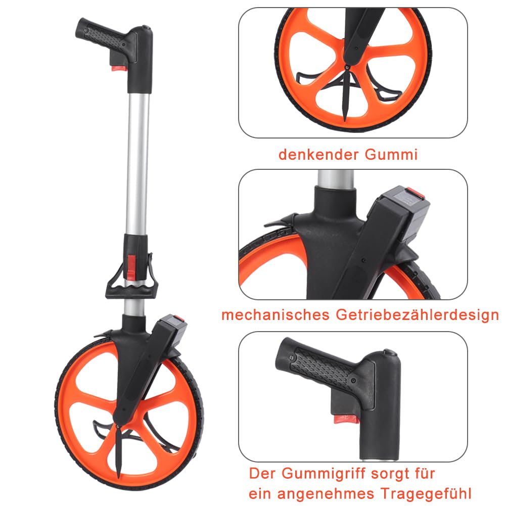 Messrad Meterzähler Meßrad Messrad Kaufen Handmessrad, 0–9999,9 Fuß Reichweite, Mechanischer Zähler Mit Landmaß