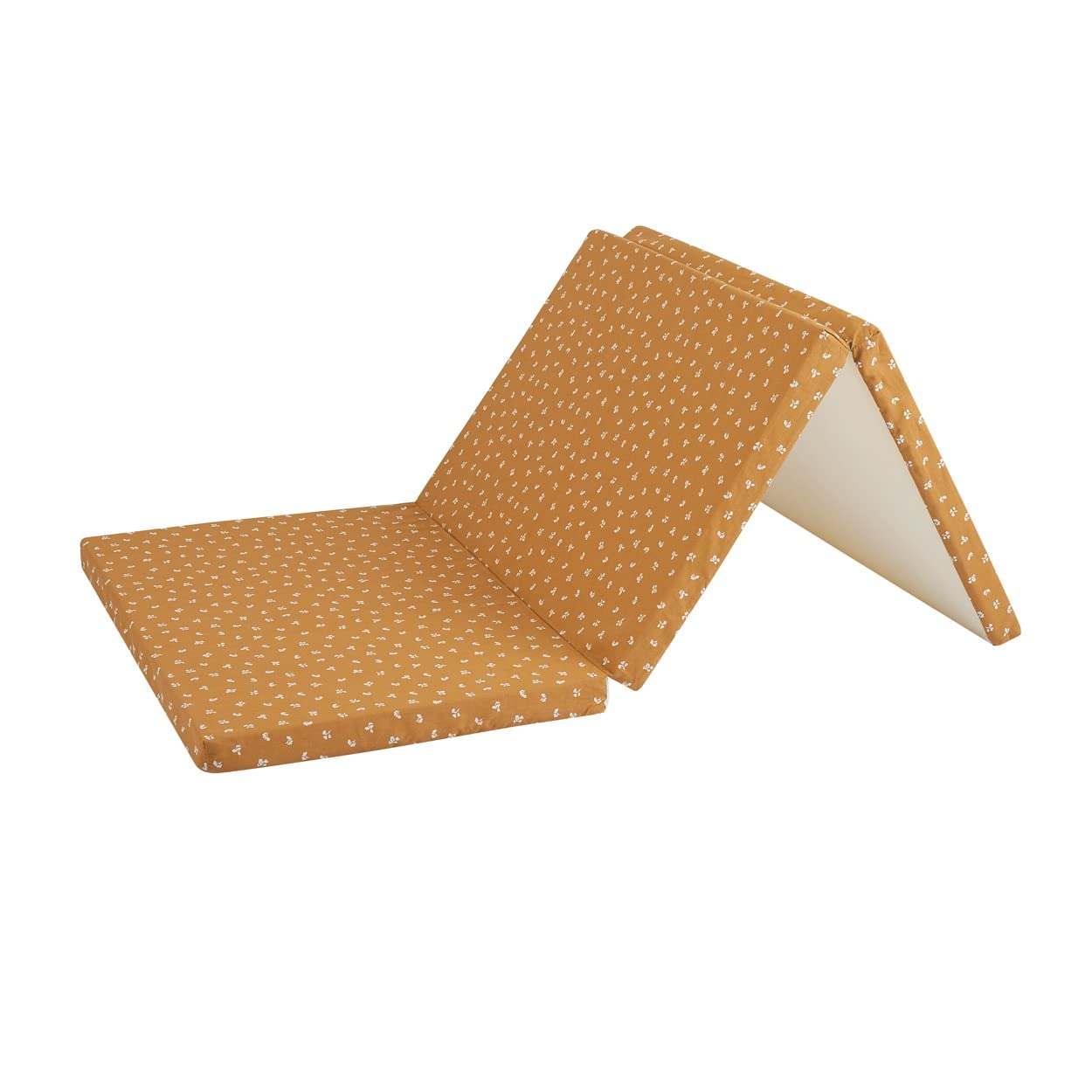 CANDIDE – Colchón plegable para bebé de 3 partes, 60 x 120 x 4 cm, para dormir – desenfundable – Fabricado en Francia
