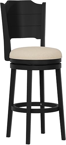 Hillsdale Clarion Taburete giratorio de altura de barra, color negro