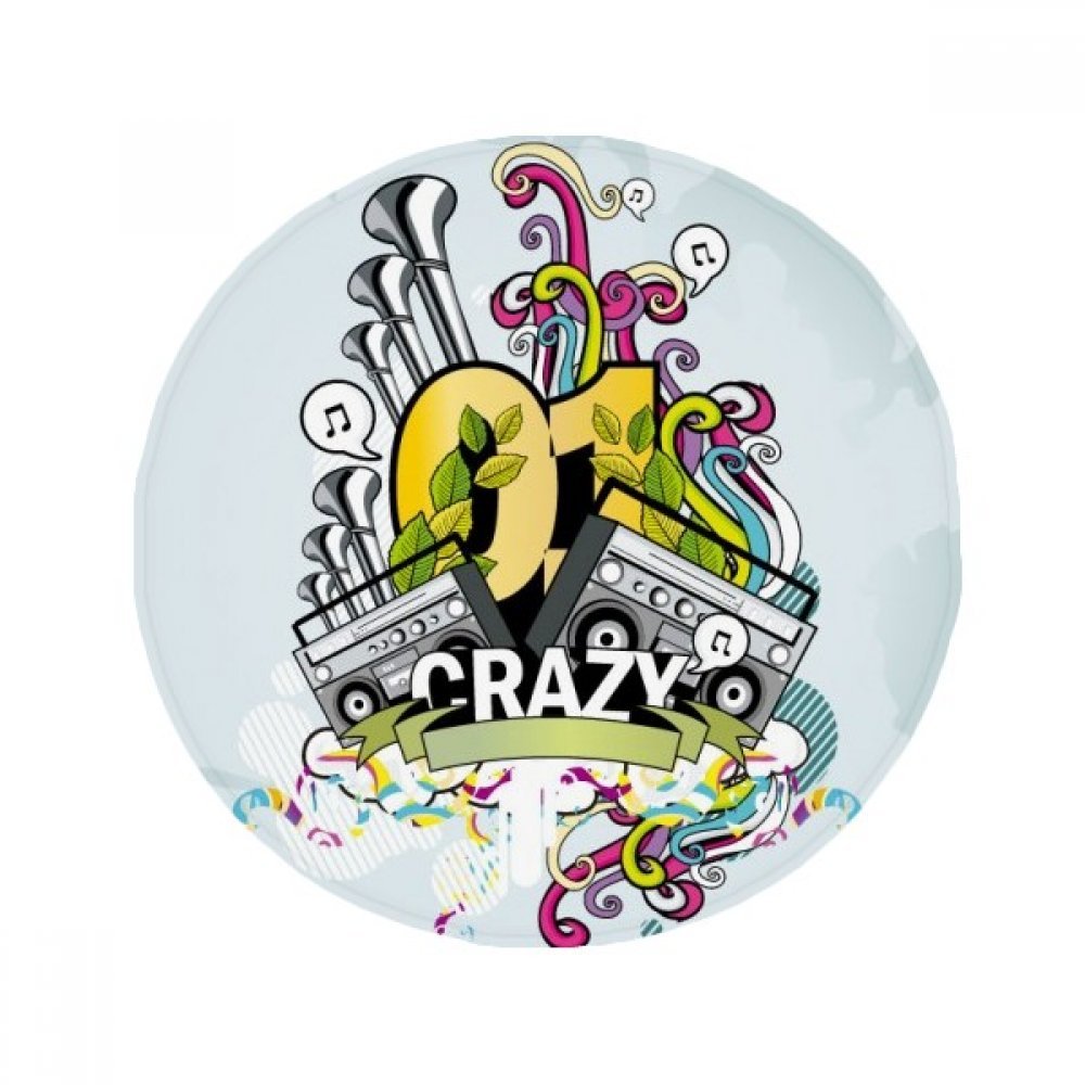 Cadeau tapis rond graffiti multicolore antiderapant pour deco tendance