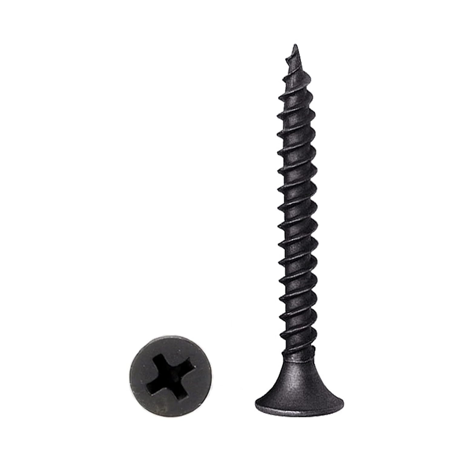 6 x 2'' Wood Screws, Phillips Flat Head Long Screws, SelfTapping Countersunk Screws, Exterior