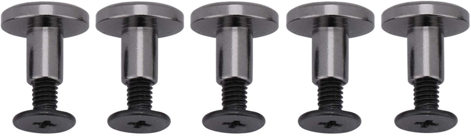 Tyenaza Leather Screw Rivet 20sets DIY Brass Flat Head Belt Strap Rivets Screw for Luggage Leather Craft 5mm 8mm (8mm)