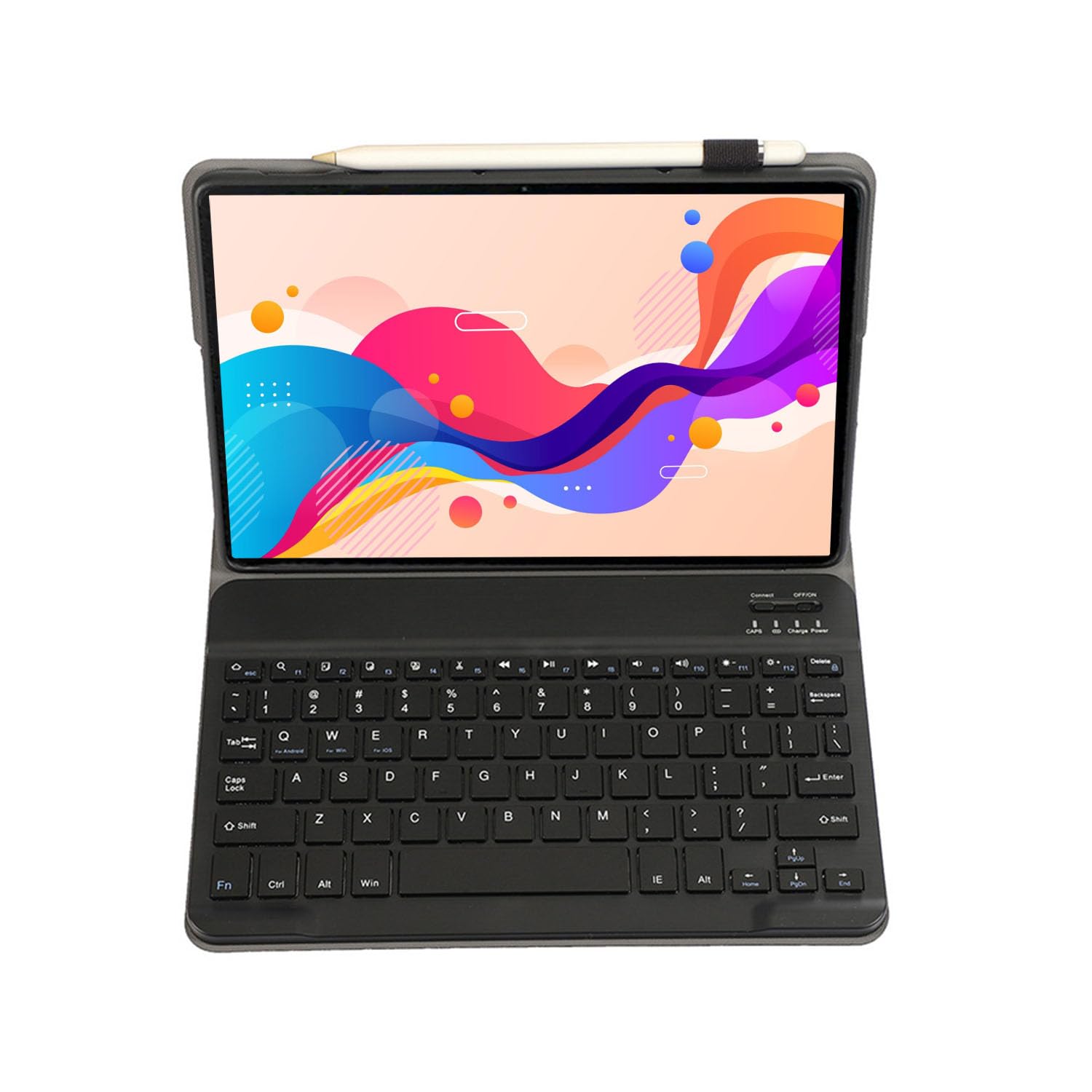 Custodia con Tastiera per Lenovo Tab M10 3ª Generazione da 10,1 Pollici Cover con Tastiera Wireless Magnetica Rimovibile QWERTY per Tab M10 (3ª Generazione), Nero