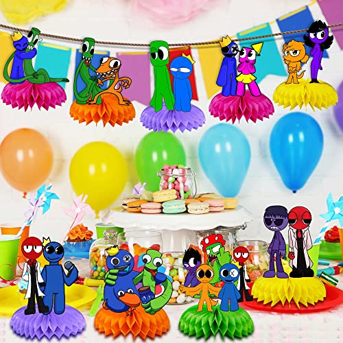 9 Pcs Cartoon Anime Honeycomb Centerpieces Party Supplies,3D Double Side Friends Birthday Honeycomb Ornament Table Topper For Kids Birthday Party Decorations #TOP5