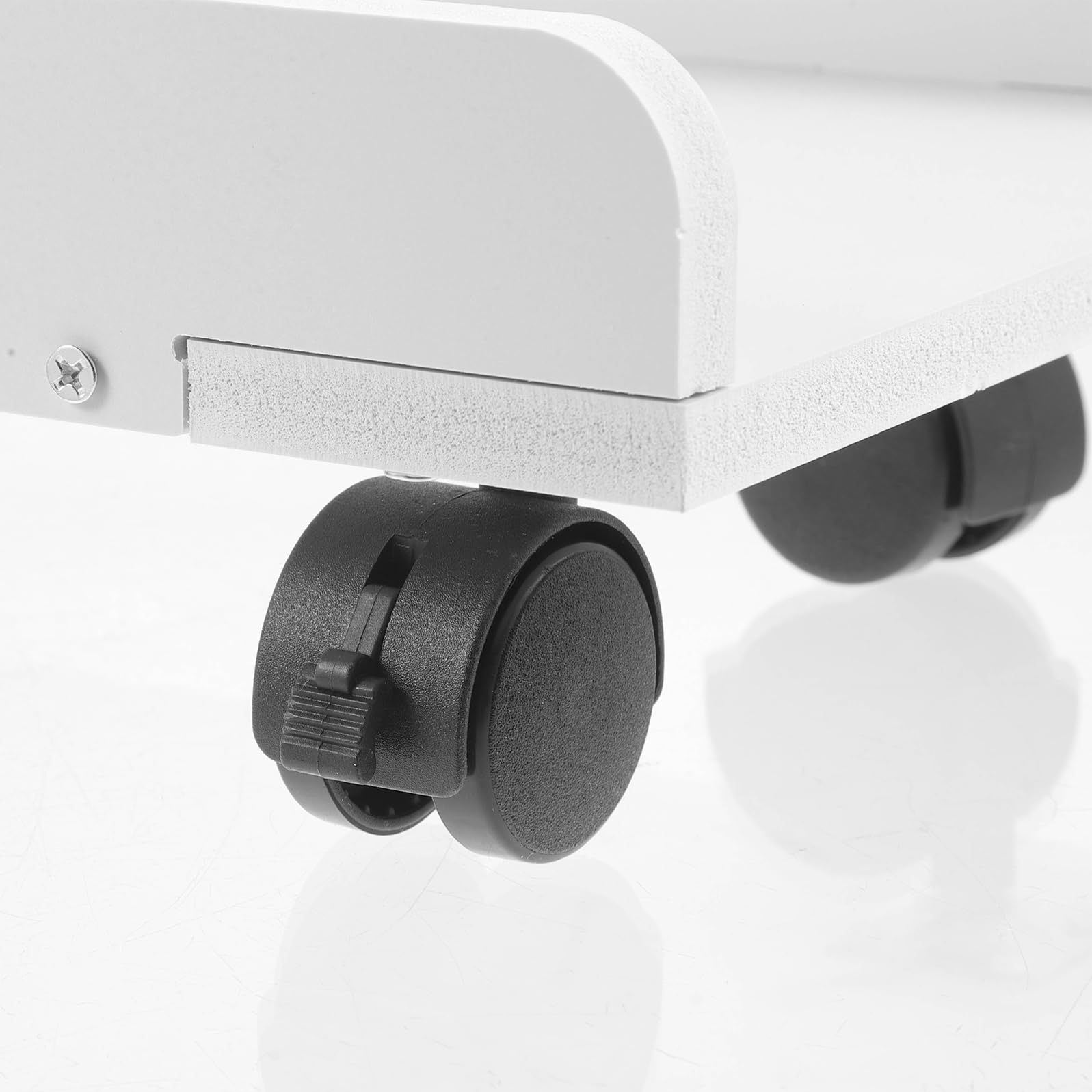 Cabilock Soporte de Piso para Caja de Ordenador Blanco con Ruedas, Resistente Gran Capacidad de Carga para Escritorio de Oficina