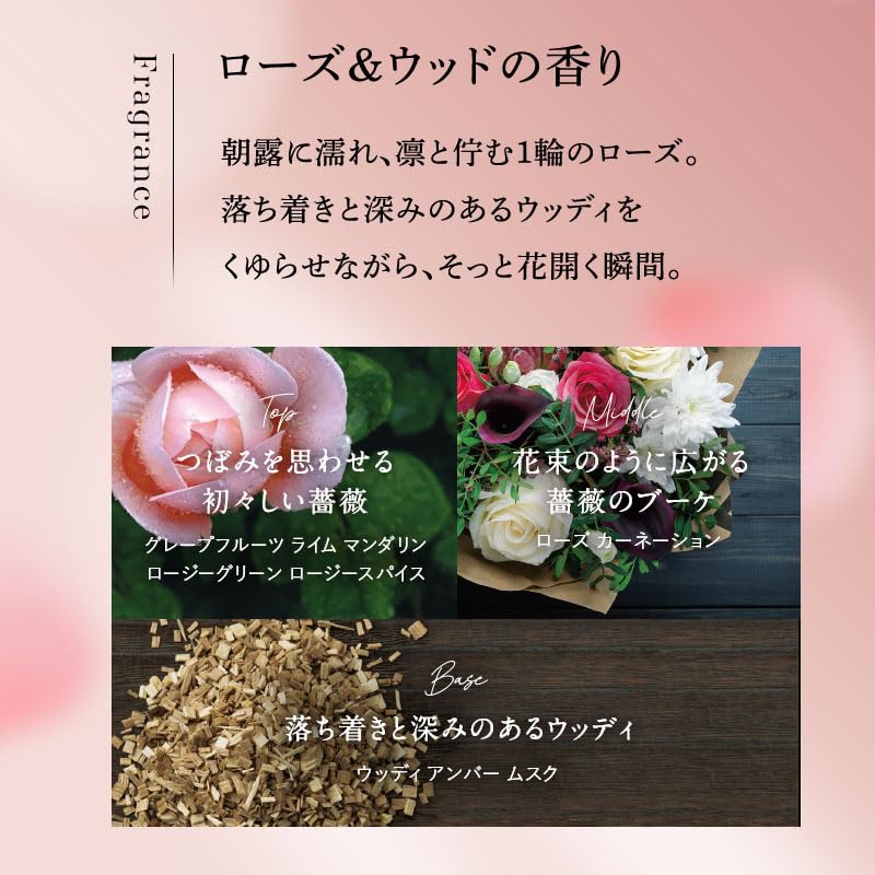 KAMIKA ティーフローラルの3本とローズウッド１本の４本セットです。 Amazon | KAMIKA ローズ＆ウッド コフレセット｜母の日ギフト ボックス