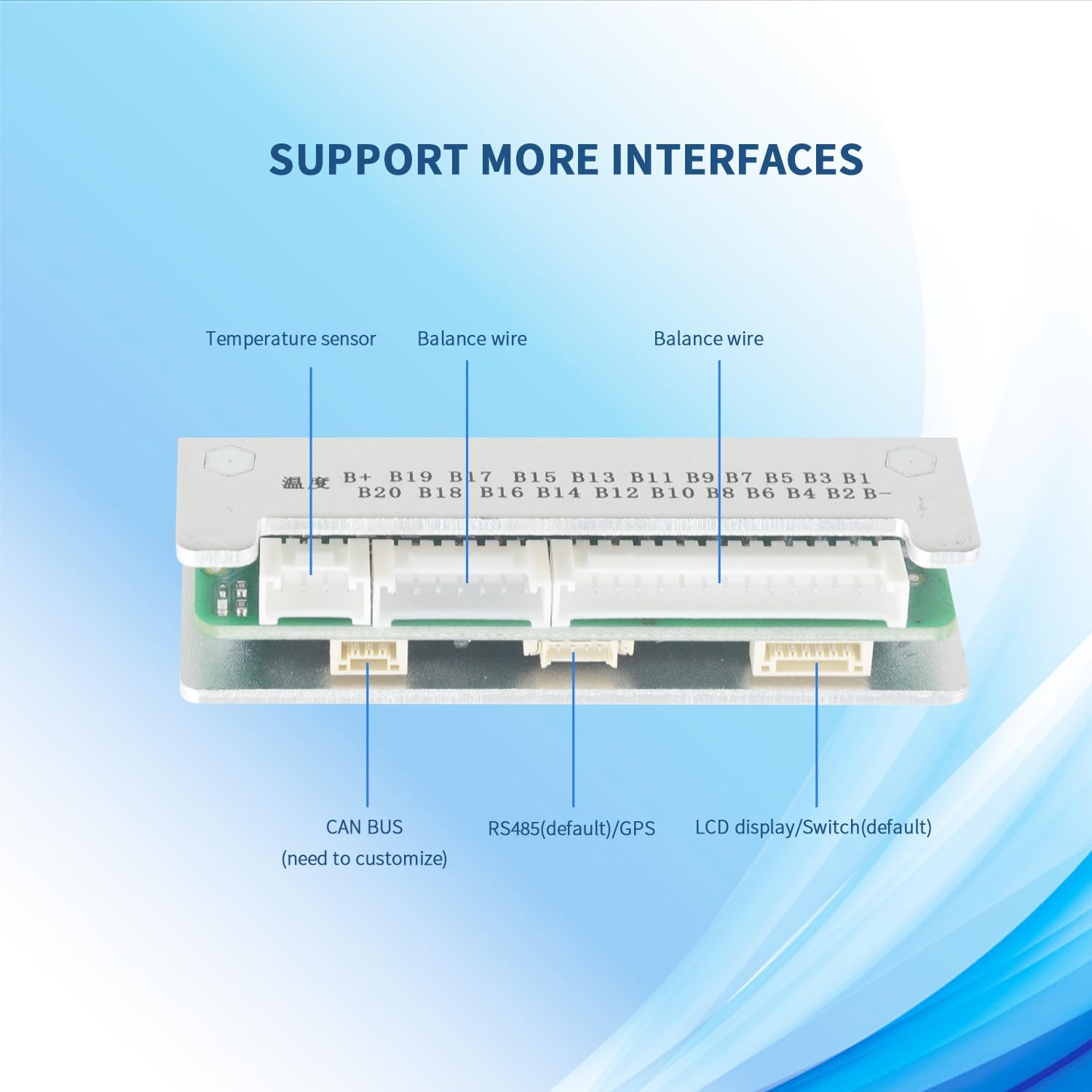 LB04A Series Smart Active Balance BMS for NCM LIFEPO4 LTO 7S-24S 40A 24V 48V 60V 72V with APP Control (LB04A Series, LB04A24S40A)