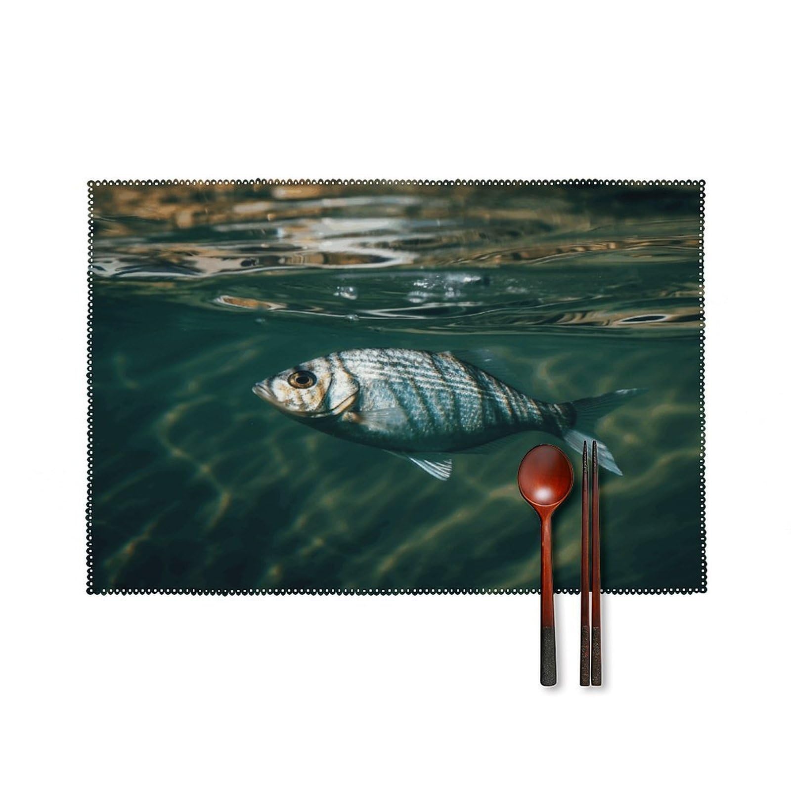 Fodpand Style Fish In Water Placemats Set Of 4 Place Mats Table Mats