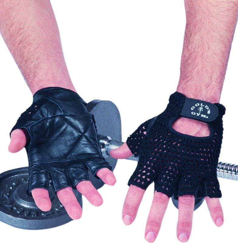Gold's Gym Mesh Back Fitness Training Gloves - Medium