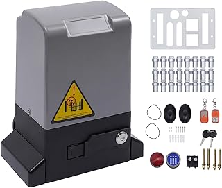 Automatic Sliding Gate Opener 750W Electric Sliding Gate Opener Automatic Motor Remote Kit with Two Remote Controls Electric Gate Opener Heavy Duty