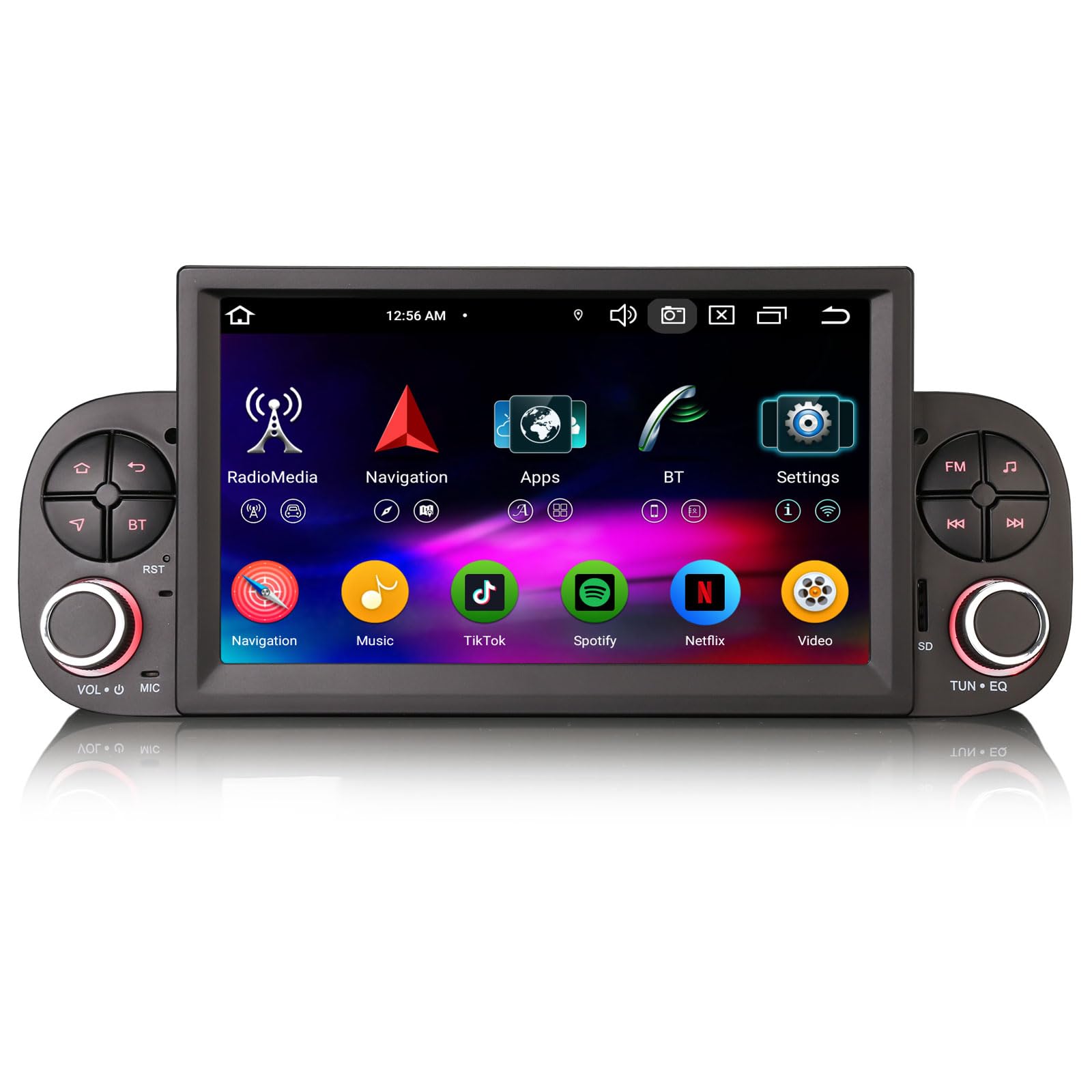 8-Core 4GB RAM+64GB ROM Android 14 Autoradio per Fiat Panda 2013-2020 con 7" Schermo Carplay Senza fili Android Auto Bluetooth 5.0 GPS WiFi 4G LTE Canbus DAB+ RDS FM DSP USB