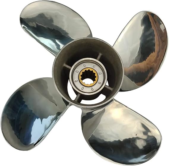 4 Blades Stainless Steel Propeller 11 5/8x11 11 5/8x12 for Yamaha 25-60HP Outboard 13 Tooth