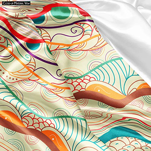 Image of ArtzFolio Waves Drawing | Reusable Sack Bag | Bag for Gym, Storage, Vegetable & Travel