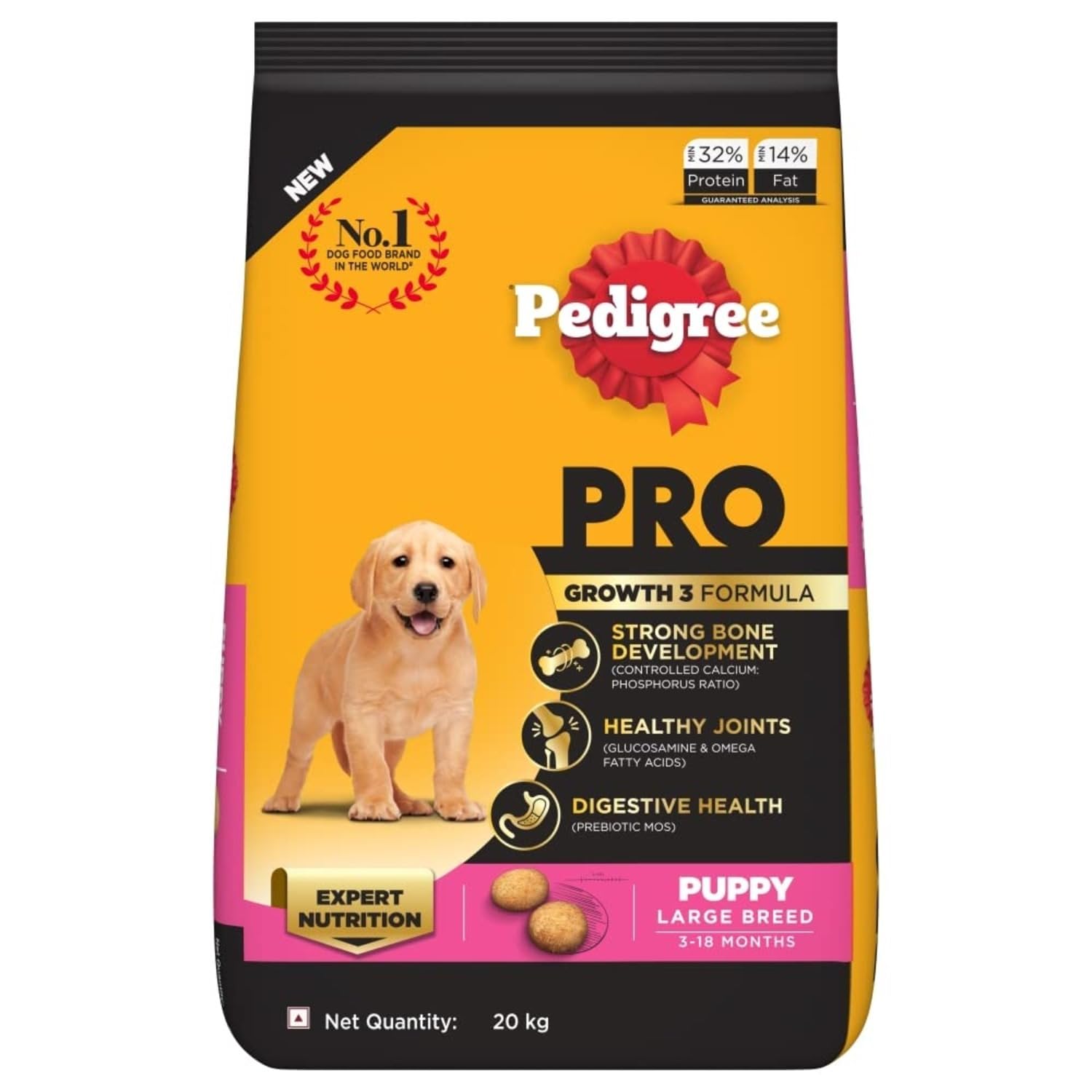 Pedigree PRO Puppy (3 to 18 Months) Large Breed Dry Dog Food, 20 kg, High-Protein Dog Food, Expert Nutrition with 33%* More Nutrients (B0BSTWVXR4) Amazon Price History, Amazon Price Tracker