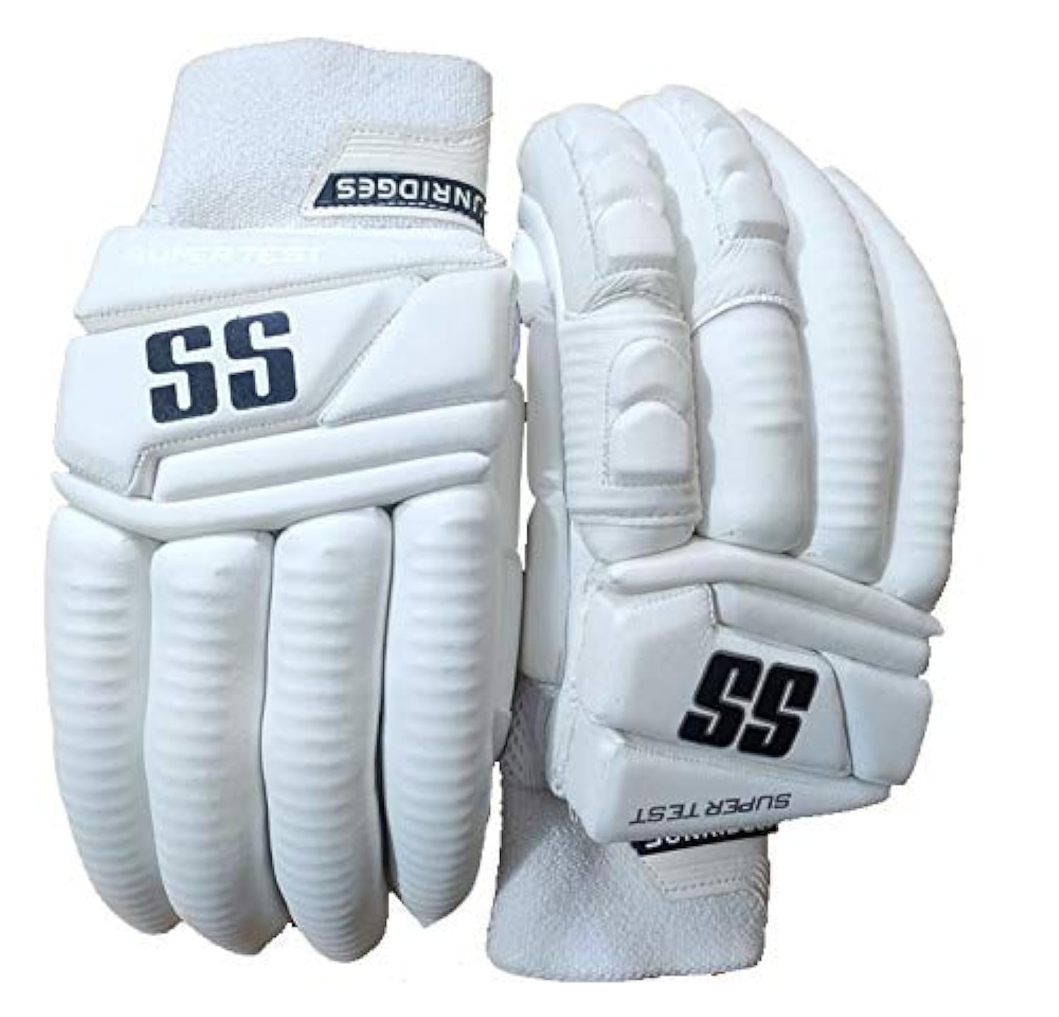 Super Test Cricket Batting Gloves – Men’s Right Hand | Top-Line Real Leather Gloves with Sweat-Absorbing Grip