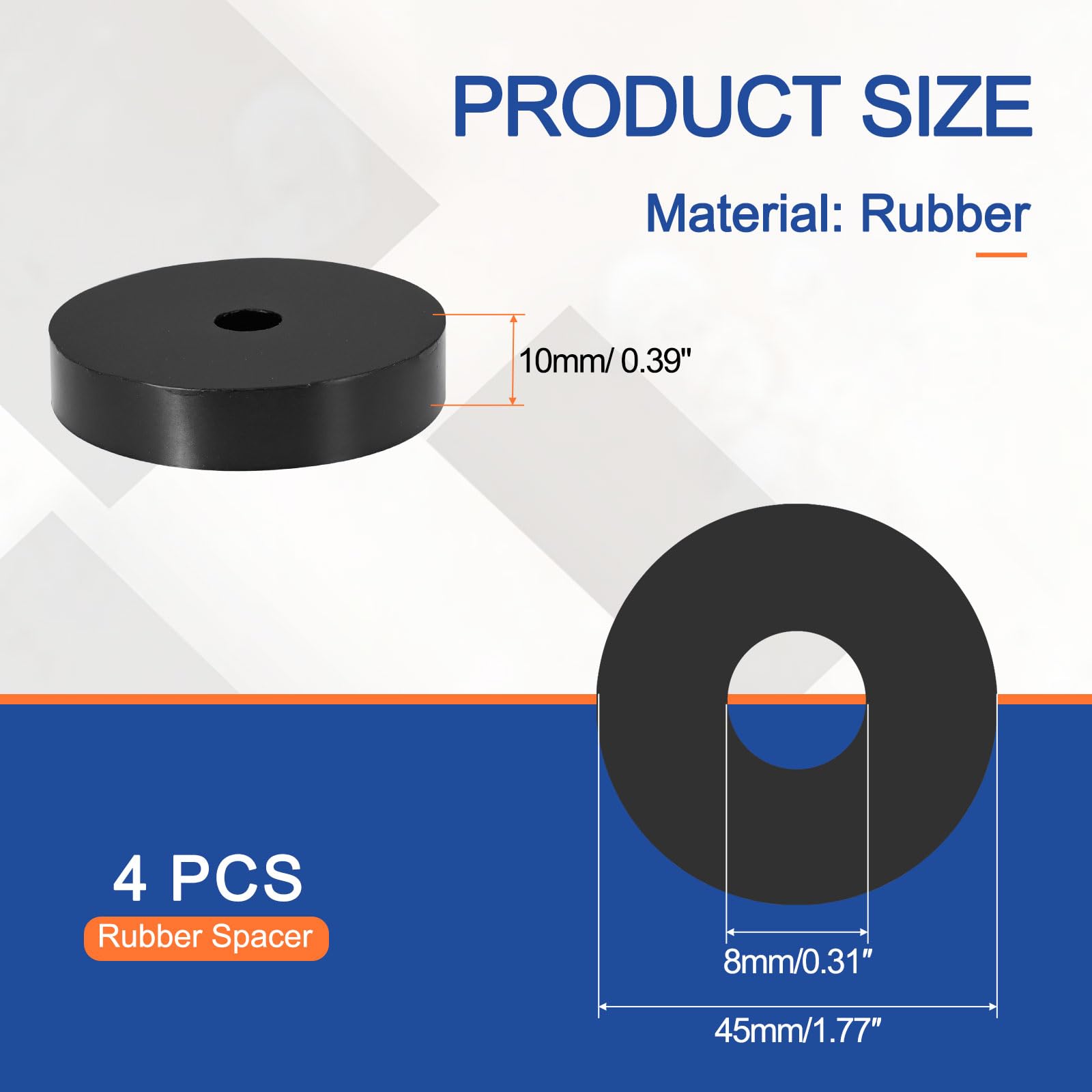 YELARXI Multi Purpose Rubber Spacer - Image 2