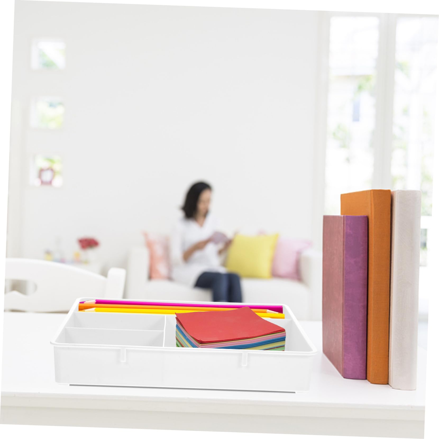 Gadpiparty 5 Set Vassoio Portaoggetti Diviso Ufficio Cassetto Portaoggetti Nero Organizzatore Multi Vano Organizer Per Il Trucco Del Compartimento Vassoio Per Scrivania Pp Bianca 3 Pezzi * 5