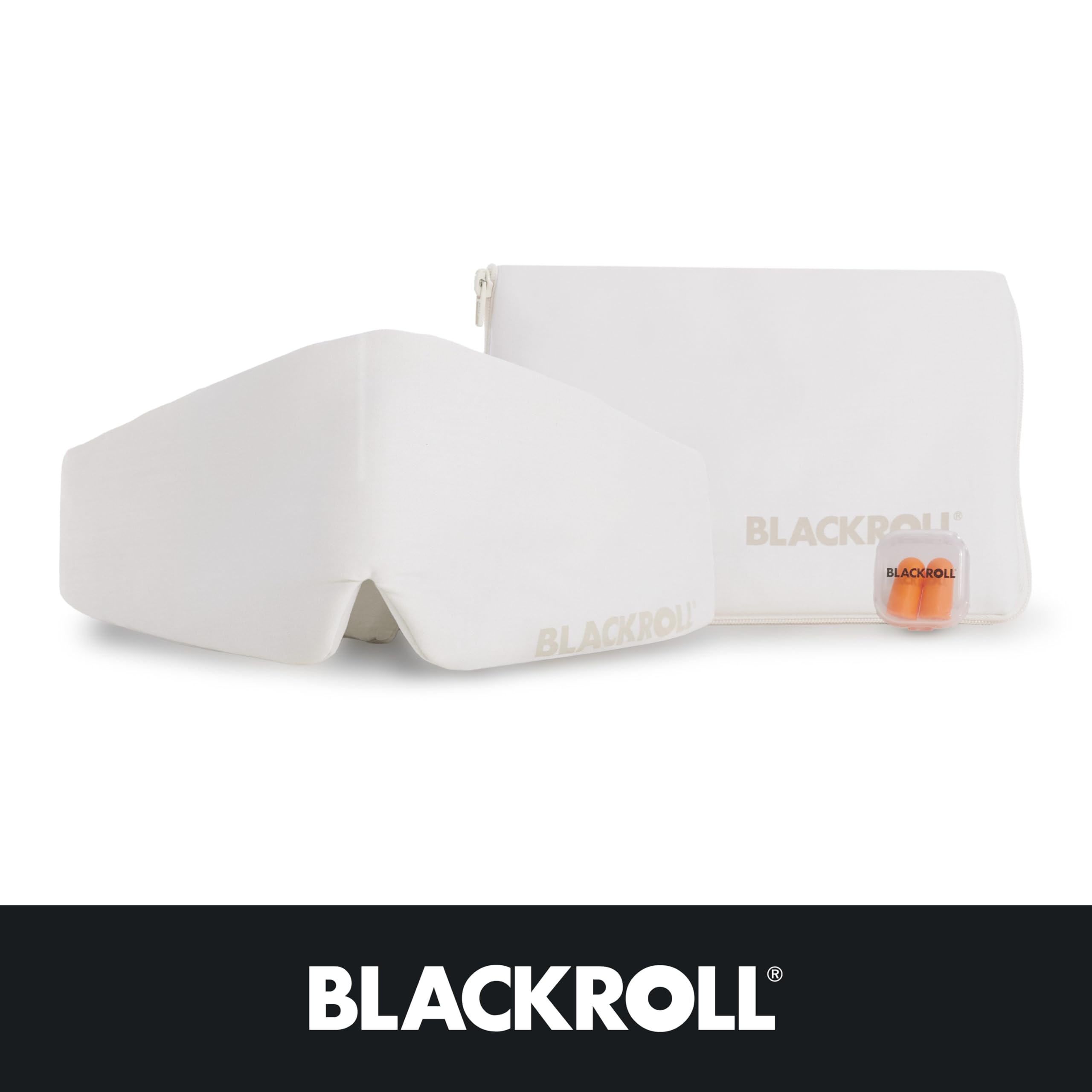 BLACKROLL® Antifaz para dormir de TENCEL™ Lyocell y viscosa Celliant con cierre de , sin presión, extra suave, incluye tapones reutilizables, lavable a 30 °C