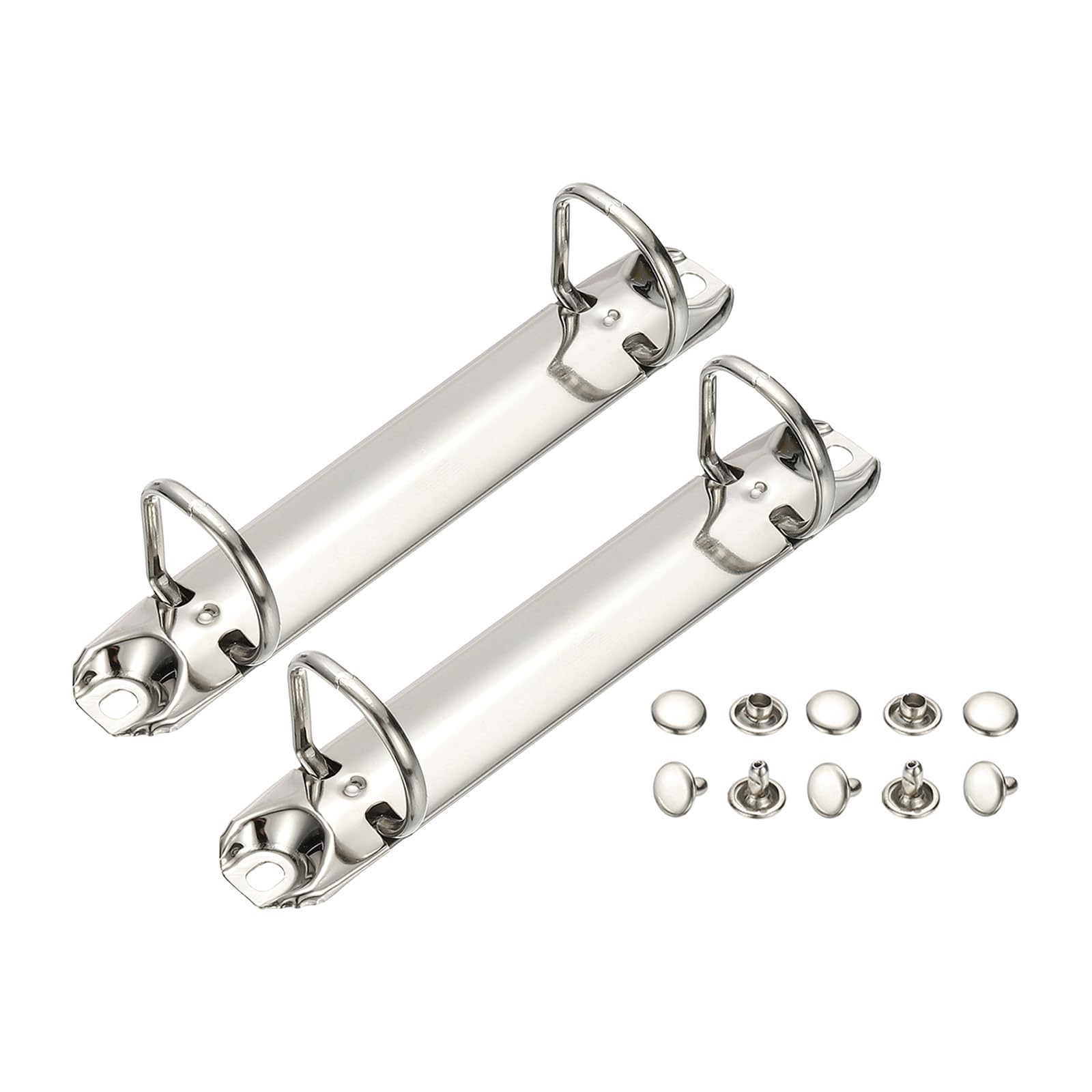 GORGECRAFT 2 stuks metalen A4-formaat 3-ring 4-ring bindmechanisme vervangingsset stalen ringbanden voor losse bladen D-ringen bladbinding ruggen kammen kammen voor organizers DIY planners