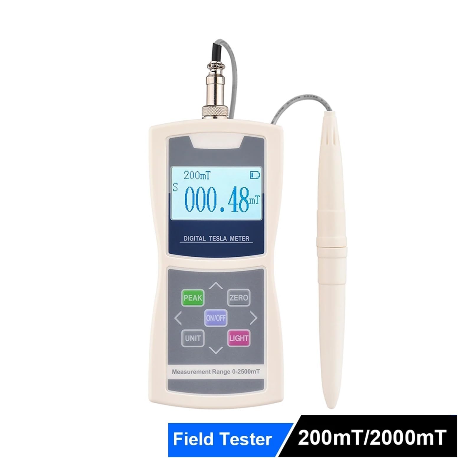 NURII Digital Meter Gaussmeter, Auto Range 200mT/2000mT High Accuracy Surface Field Tester (Size : Accuracy Level 1)