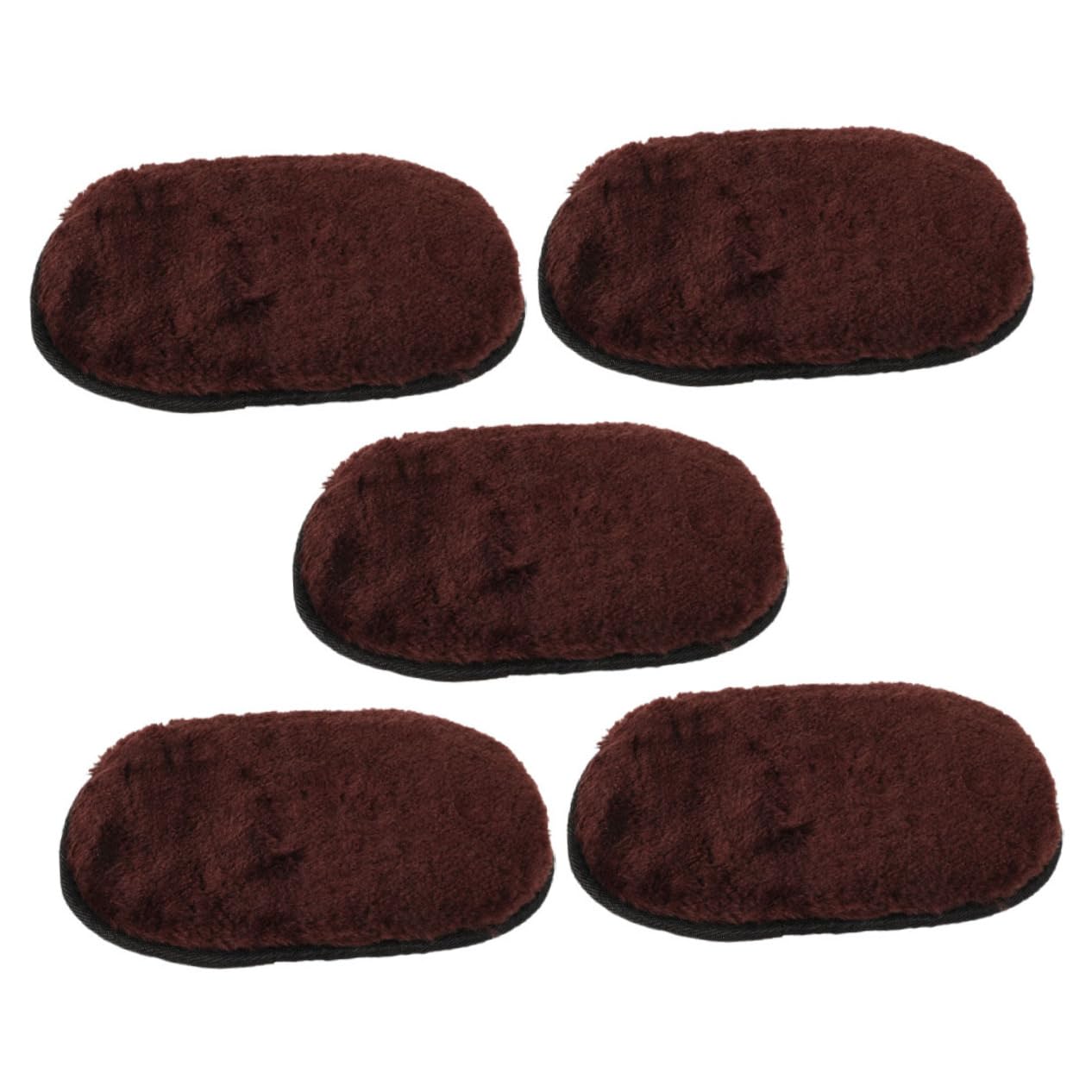 5pezzi Guanti per Lucidatura Scarpe in Finta Lana Kit Pulizia Pelle Applicazione Cera Migliorata Uso Quotidiano Viaggio Lavoro