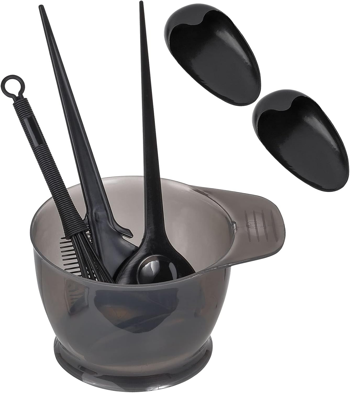 10 Pcs Professional Hair Coloring Dyeing Kit for Salon and Home, Mixing Bowl, Dye Color Brush, Ear Caps, Dye Mixer (Black) : Beauty & Personal Care