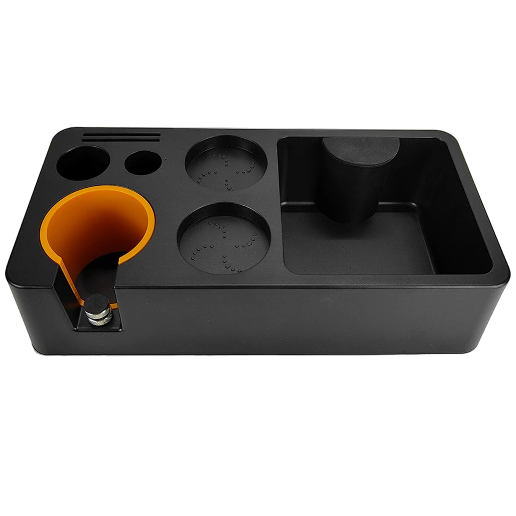 Station de bourrage de café noire haut de gamme, stockage pour distributeur et tamper 51 54 58 mm
