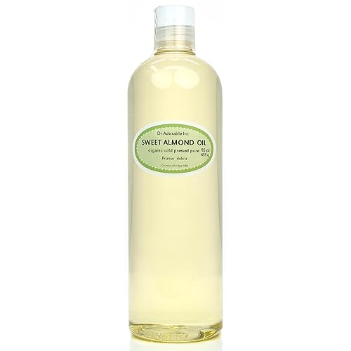 Aceite de almendras dulces orgánico puro prensado en frío por Dr Adorable 16 onzas líquidas 1 pinta