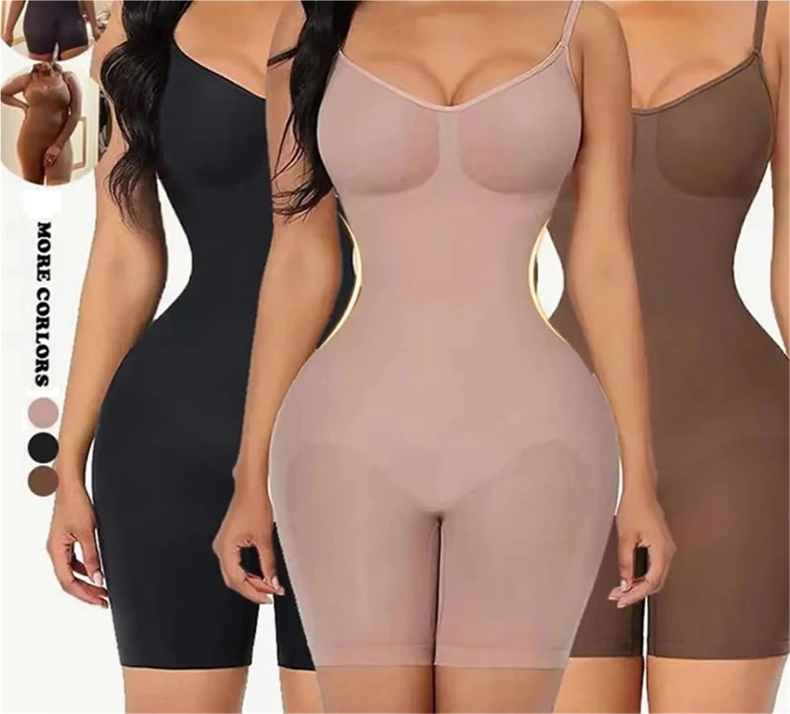 Body Moldeador for Mujer, Prenda modeladora de Cuerpo Completo con Control Barriga, Envoltura Adelgazante, Levantador glúteos, realce del Muslo, corsé Abdomen más Delgado
