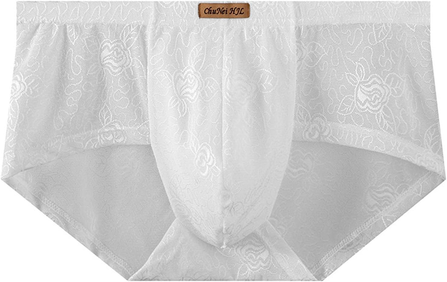Men's Lace Bikini Briefs Low Rise Contour Pouch Underwear