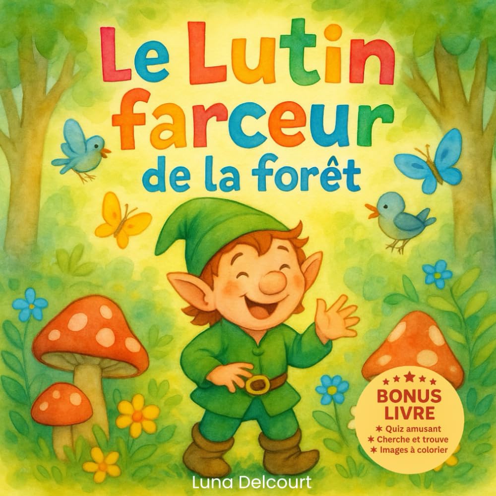 Le Lutin farceur de la forêt: Conte illustré pour enfants dès 3 ans sur l’amitié, la malice et la joie de partager