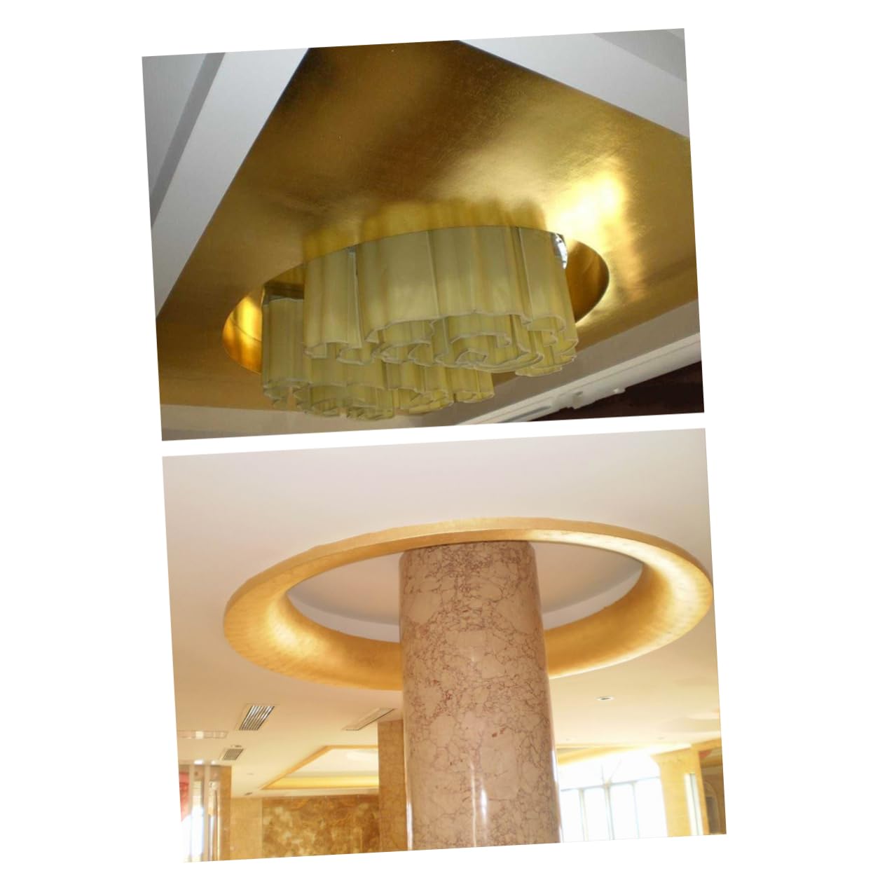 SEWACC 3sets Leaf Foil Paper 5.5 Inch Imitation Leaf Sheets for Art Projects Decor Craft Supplies Metalic Finish 100sheets*3