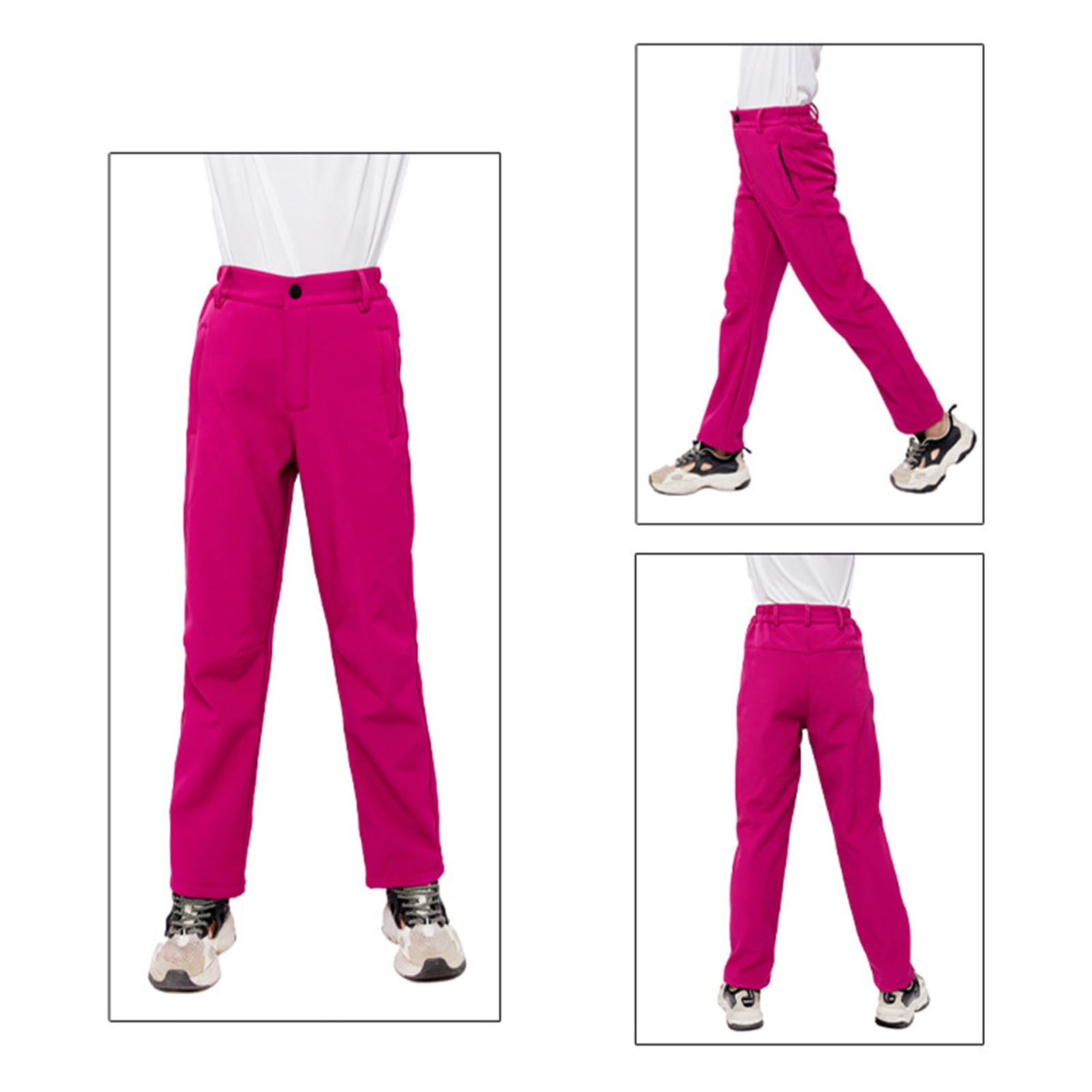 Pantalones Niña 3-16 Años Deporte Ancho Largo Invierno Forro Polar Pantalon Cargo Niña Adolescente Chica Casual Recto Moda Pantalón Deportivo Chandal Baggy Goma Cintura Escolar Sweatpants
