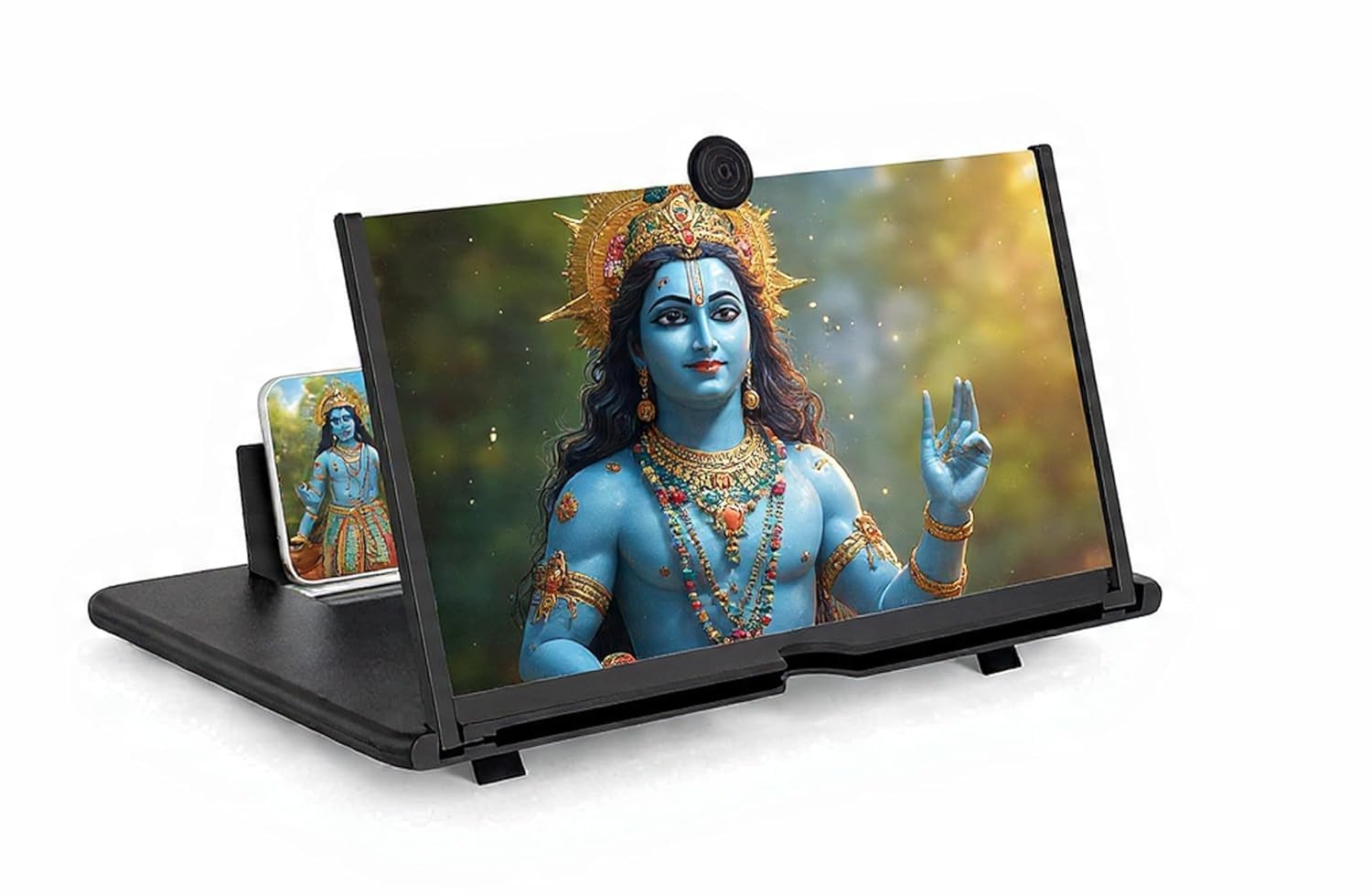 3D HD Screen Magnifier,Universal Smartphone Screen Video Amplifier with Adjustable & Portable Stand, Eye Protection Video Expander,Projector for Movies, Reading(Multicolour)-image-12