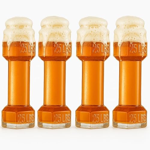 Vasos de cerveza con mancuernas, cervezas gigantes de elevación de 26 onzas, taza de cerveza divertida para levantamiento de pesas grande a escala,