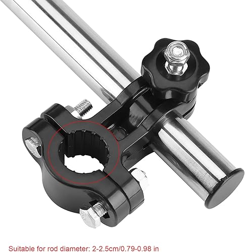 Vista 6 de Soporte de montaje de paraguas ajustable de 360°, soporte de montaje elástico de acero inoxidable, soporte de conector de paraguas para cochecito