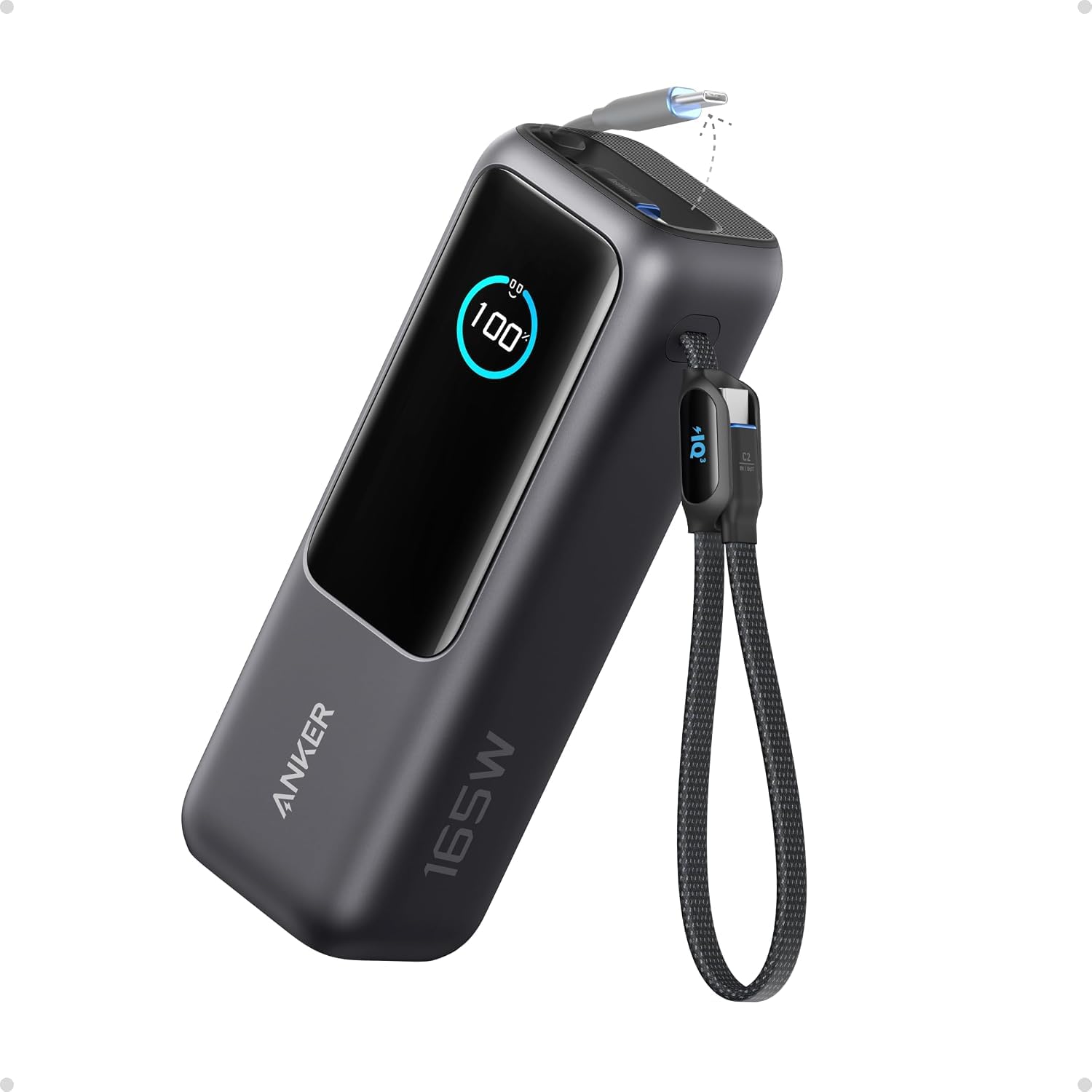 Anker Laptop Power Bank, 25,000mAh Travel Essential with 165W Total Output