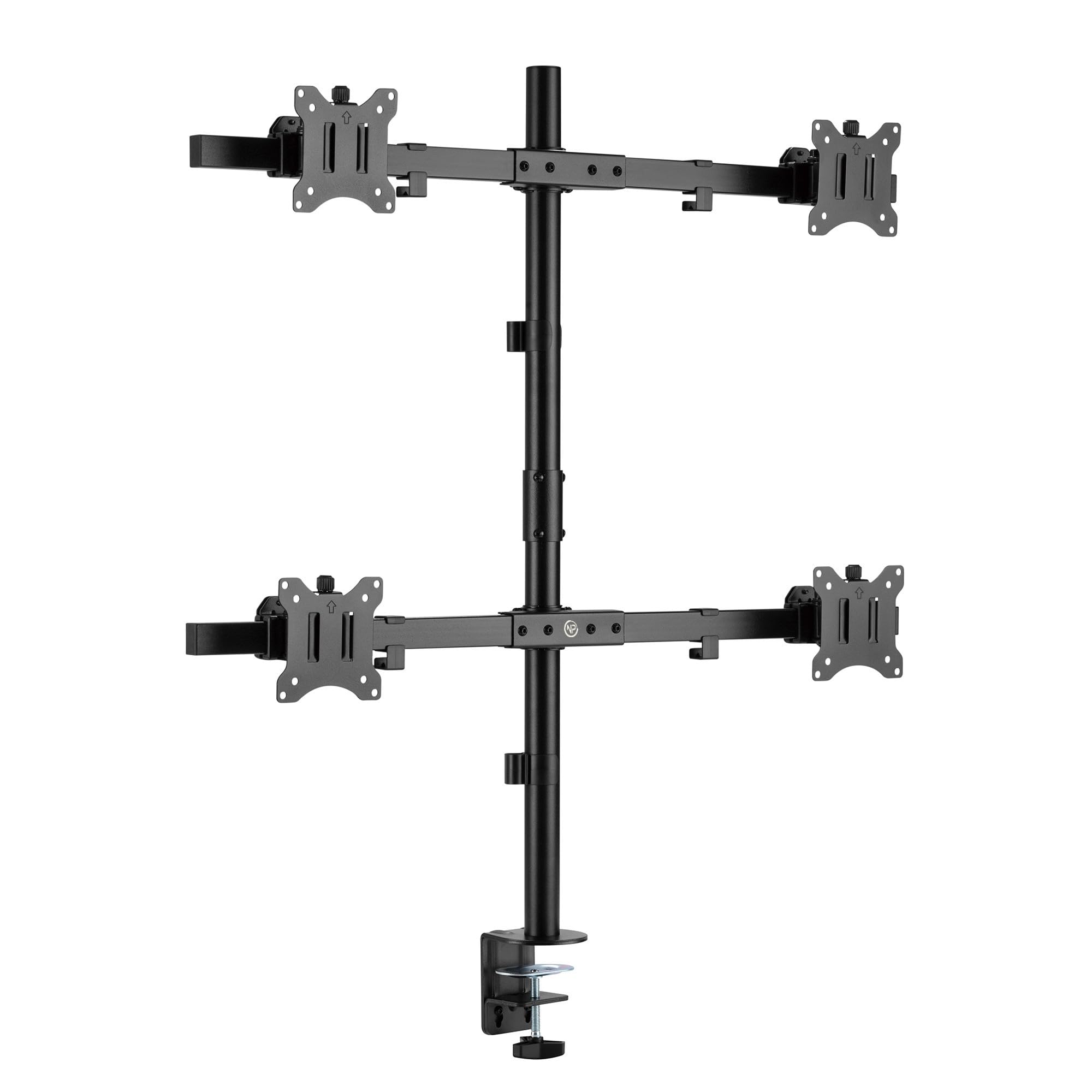 NPO STD5704B 17"-32" Dörtlü Monitör Standı, 2x2 Kurulum, Trader/Yazılımcı Monitör Kolu/Tutucu, 735mm Direk Yükseklik Ayarlı, VESA (4x7kg)