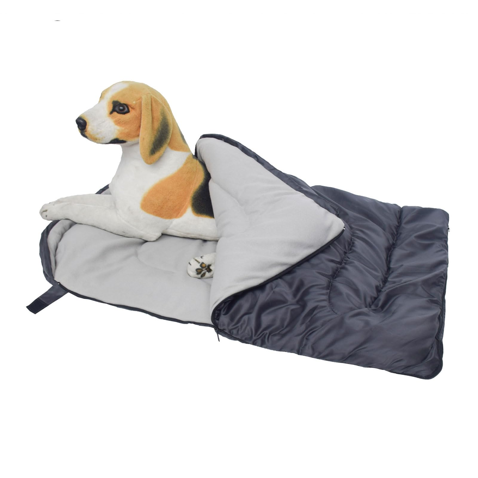 Generisch Katzenbett mit Reißverschluss, Hundeschlafsack, warmes Schlafbett für Camping, Wandern, verdickter Schlafsack, weiches Kissen für Hunde Reisetasche, Outdoor Camping