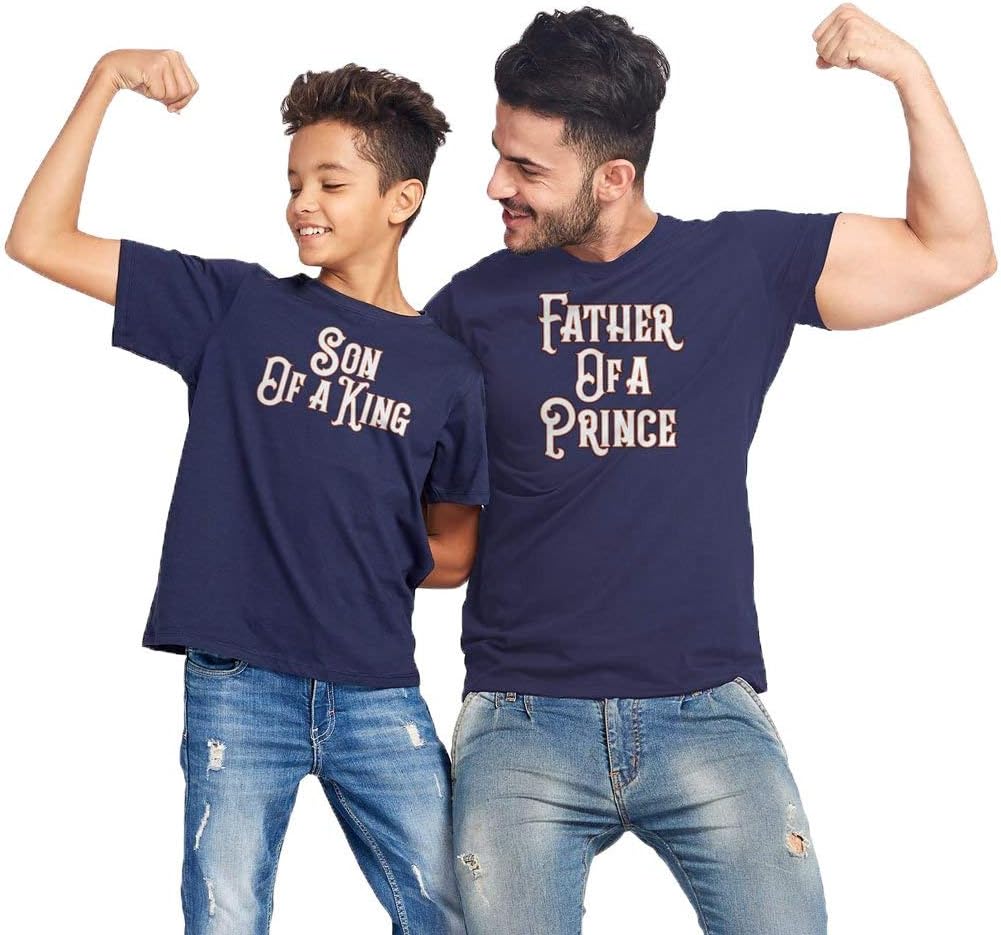 Bon Organik Cotton Father of a Prince Son of a King Matching dad and Son tees