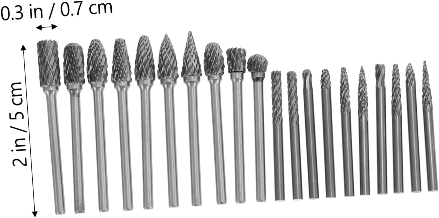 Unomor 3sets Rotary Tool Bits File Bits Grinding Polishing Versatile for PCB Precision Parts Processing